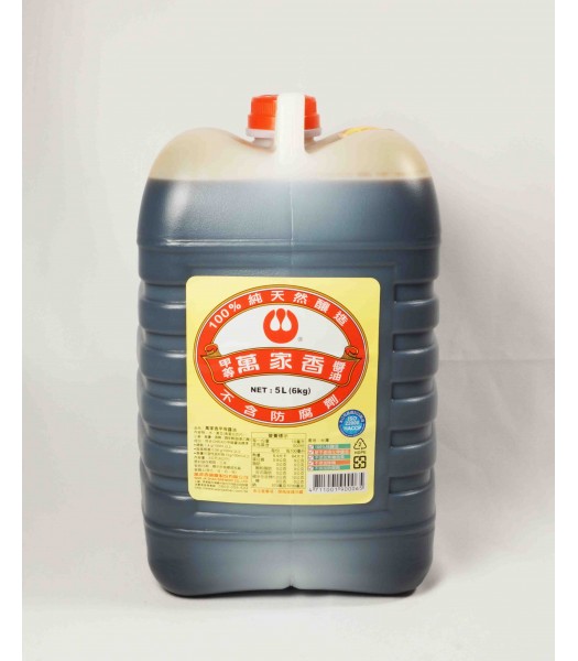 H02141-萬家香甲等醬油清6kg/桶